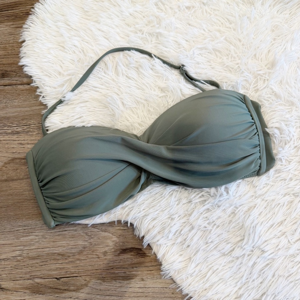 H2OH Colours Sage Green Strapless Bikini Top E XXL